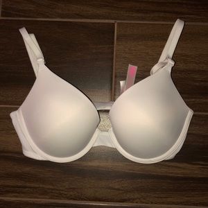 PINK white push-up bra